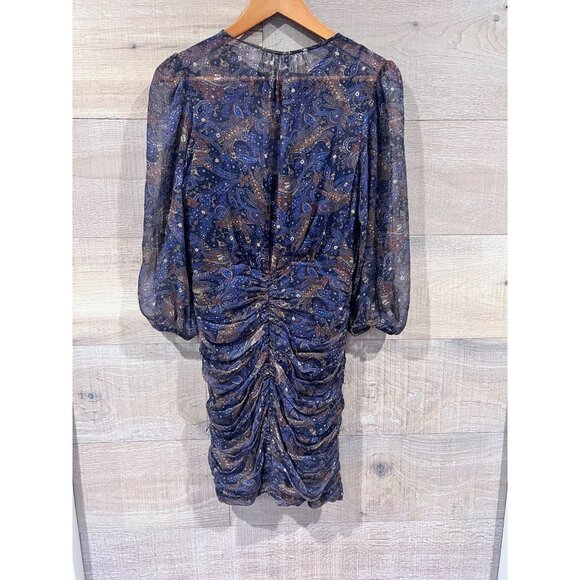 VERONICA BEARD Kerri Paisley Silk Mini Dress Size 2 - Picture 6 of 10